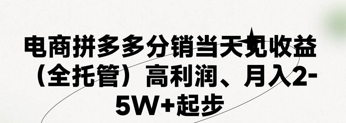 最新拼多多模式日入4K+两天销量过百单，无学费、 老运营代操作、小白福…-飞鱼网创