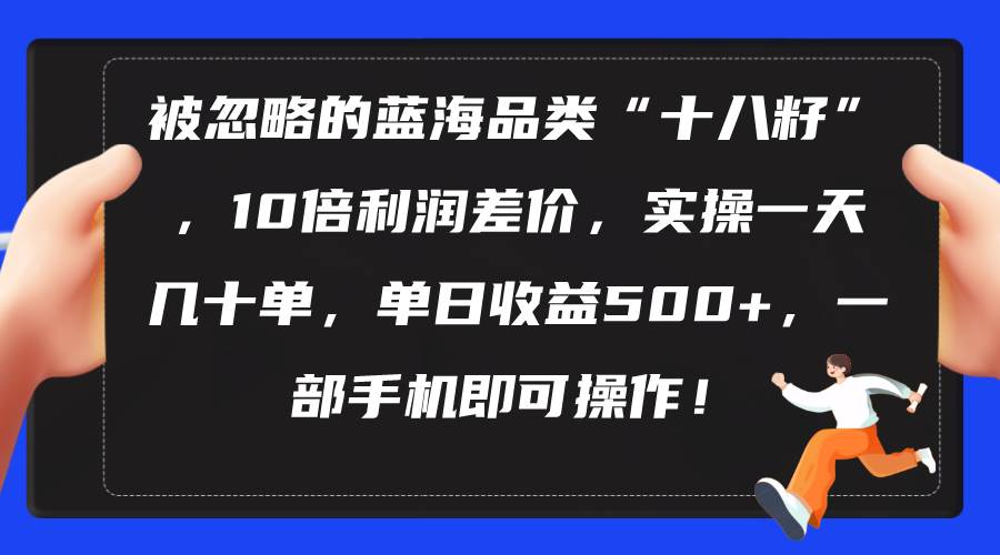 被忽略的蓝海品类“十八籽”，10倍利润差价，实操一天几十单 单日收益500+-飞鱼网创