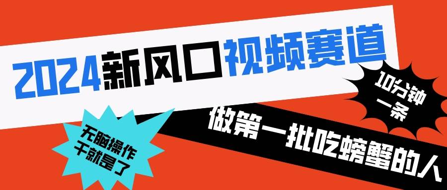 2024新风口视频赛道 做第一批吃螃蟹的人 10分钟一条原创视频 小白无脑操作1-飞鱼网创