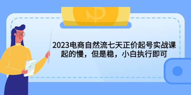 2023电商自然流七天正价起号实战课：起的慢，但是稳，小白执行即可-飞鱼网创