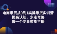 电商带货从0到1实操带货实训营:提高认知,少走弯路,做一个专业带货主播-飞鱼网创