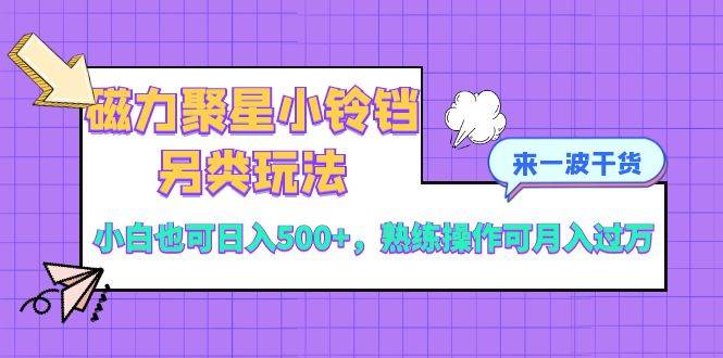 磁力聚星小铃铛另类玩法，小白也可日入500+，熟练操作可月入过万-飞鱼网创