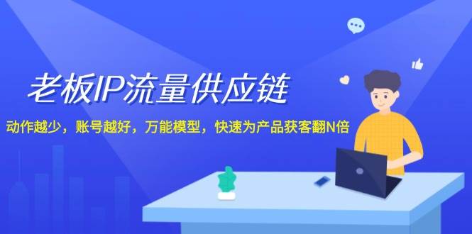 老板 IP流量 供应链，动作越少，账号越好，万能模型，快速为产品获客翻N倍-飞鱼网创