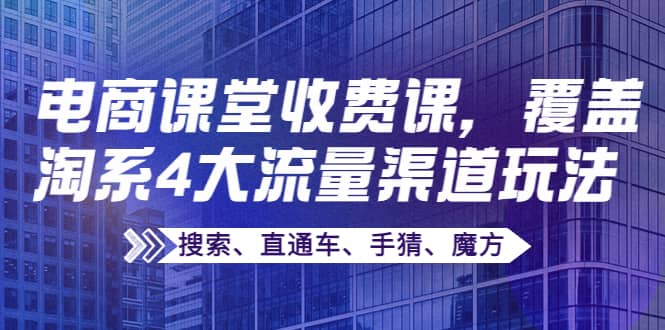 某电商课堂收费课，覆盖淘系4大流量渠道玩法【搜索、直通车、手猜、魔方】-飞鱼网创