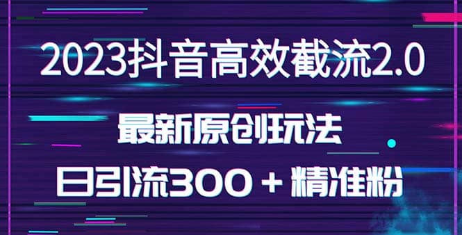 日引300＋创业粉，独家抖音高效截流2.0玩法（价值1280）-飞鱼网创