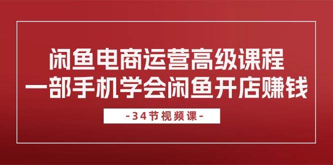 闲鱼电商运营高级课程，一部手机学会闲鱼开店赚钱（34节课）-飞鱼网创