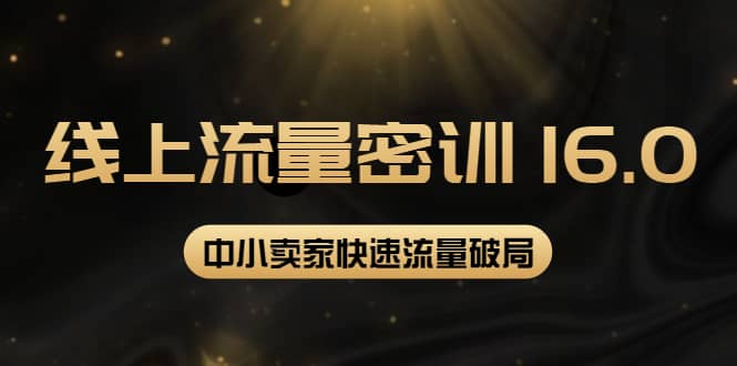 2022秋秋线上流量密训16.0：包含 暴力引流10W+中小卖家流量破局技巧 等等！-飞鱼网创