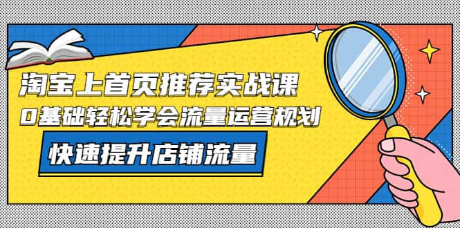 淘宝上首页/推荐实战课：0基础轻松学会流量运营规划，快速提升店铺流量-飞鱼网创