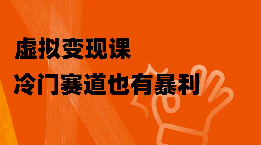 虚拟变现课，冷门赛道也有暴利，手把手教你玩转冷门私域-飞鱼网创