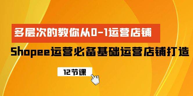 Shopee-运营必备基础运营店铺打造，多层次的教你从0-1运营店铺-飞鱼网创