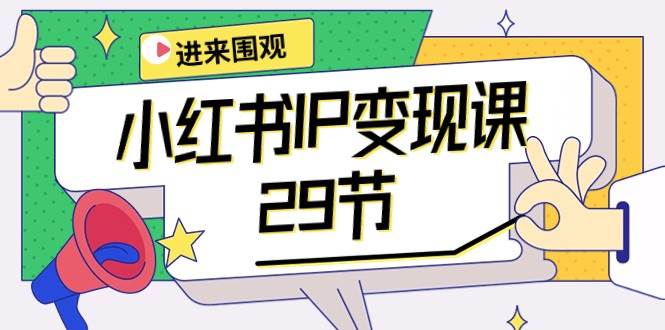 小红书IP变现课：开店/定位/IP变现/直播带货/爆款打造/涨价秘诀/等等/29节-飞鱼网创