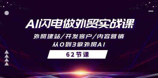 AI闪电做外贸实战课，外贸建站/开发客户/内容营销/从0到3做外贸AI-62节-飞鱼网创