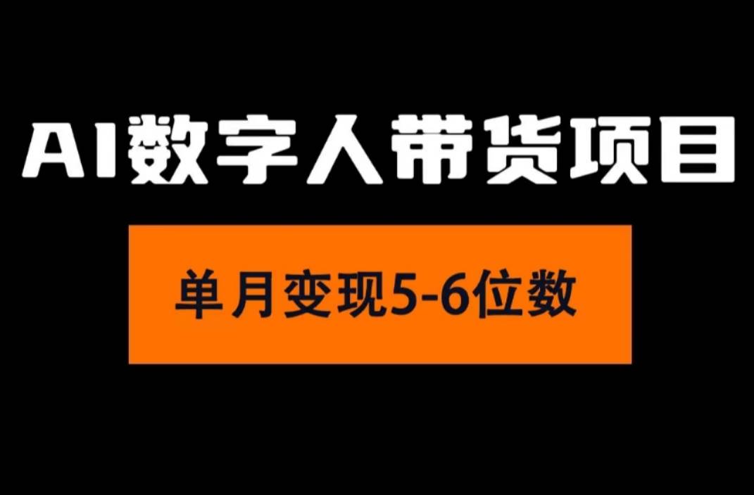 2024年Ai数字人带货，小白就可以轻松上手，真正实现月入过万的项目-飞鱼网创