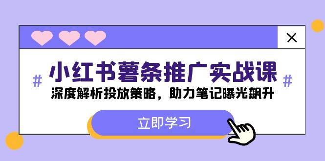 小红书-薯 条 推 广 实战课：深度解析投放策略，助力笔记曝光飙升-飞鱼网创