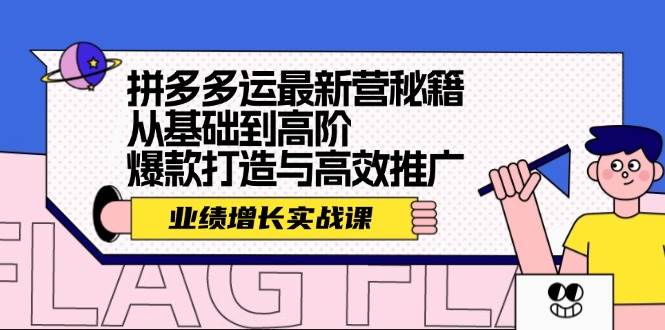 拼多多运最新营秘籍：业绩 增长实战课，从基础到高阶，爆款打造与高效推广-飞鱼网创