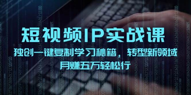 短视频 IP实战课，独创一键复制学习秘籍，转战新领域，月赚五万轻松行-飞鱼网创