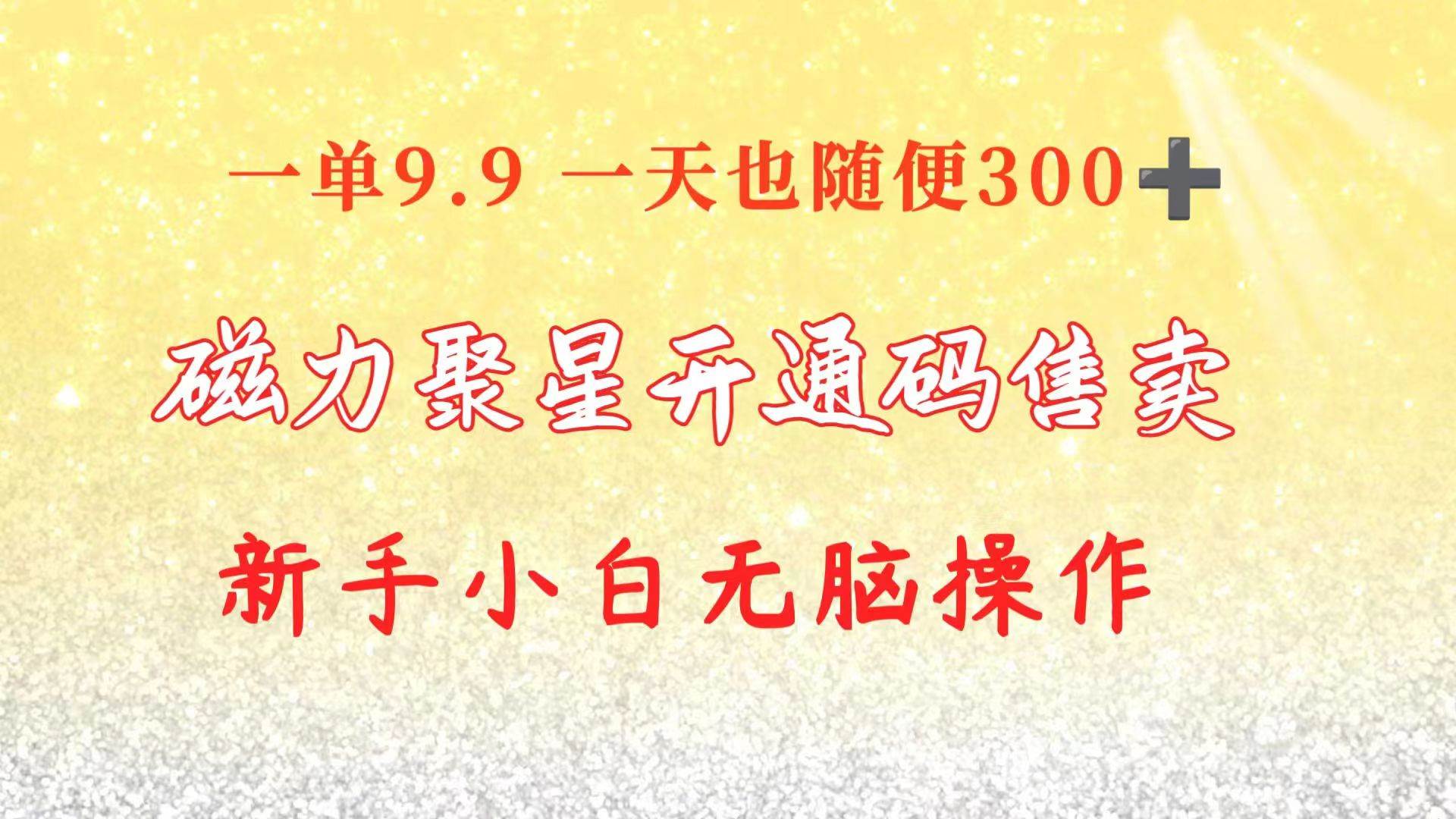 快手磁力聚星码信息差 售卖  一单卖9.9  一天也轻松300+ 新手小白无脑操作-飞鱼网创