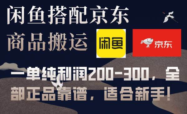 闲鱼搭配京东备份库搬运，一单纯利润200-300，全部正品靠谱，适合新手！-飞鱼网创