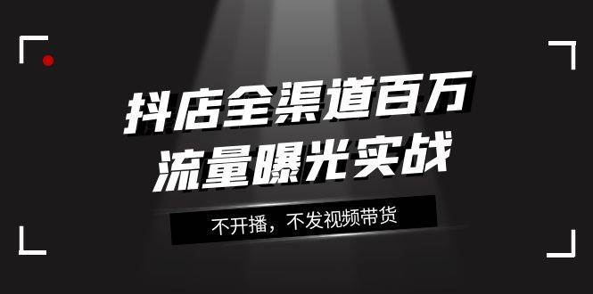 抖店-全渠道百万流量曝光实战，不开播，不发视频带货（16节课）-飞鱼网创