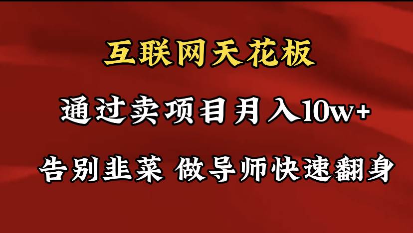 导师训练营互联网的天花板，让你告别韭菜，通过卖项目月入10w+，一定要…-飞鱼网创