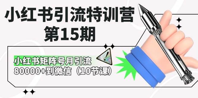 小红书引流特训营-第15期，小红书矩阵号月引流80000+到微信（10节课）-飞鱼网创