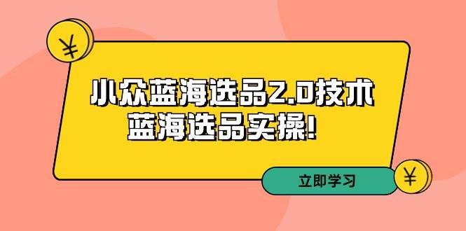 拼多多培训第33期：小众蓝海选品2.0技术-蓝海选品实操！-飞鱼网创