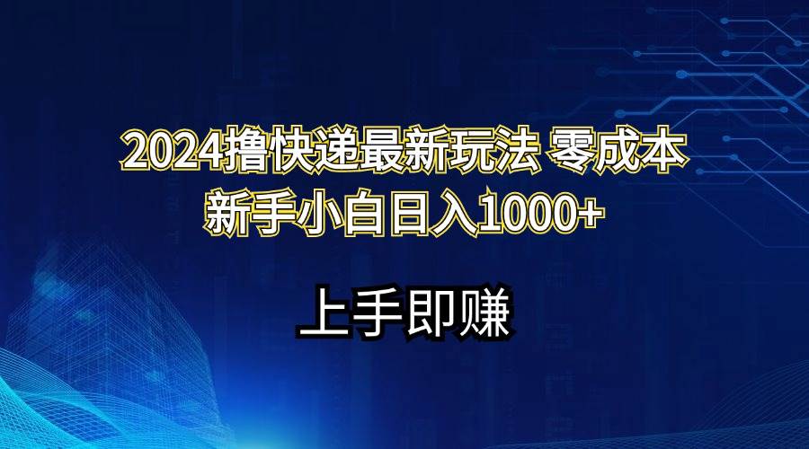 2024撸快递最新玩法零成本新手小白日入1000+-飞鱼网创