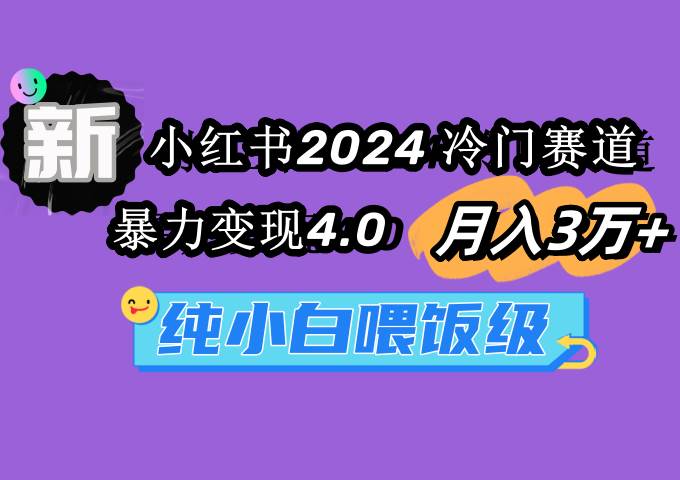 小红书2024冷门赛道 月入3万+ 暴力变现4.0 纯小白喂饭级-飞鱼网创