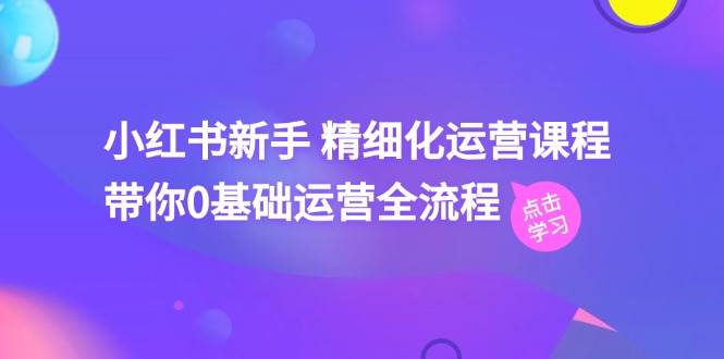 小红书新手 精细化运营课程，带你0基础运营全流程（41节视频课）-飞鱼网创