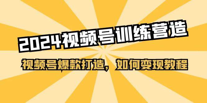 2024视频号训练营，视频号爆款打造，如何变现教程（20节课）-飞鱼网创