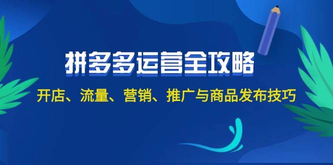 2024拼多多运营全攻略：开店、流量、营销、推广与商品发布技巧（无水印）-飞鱼网创