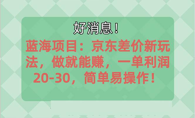 越早知道越能赚到钱的蓝海项目：京东大平台操作，一单利润20-30，简单…-飞鱼网创