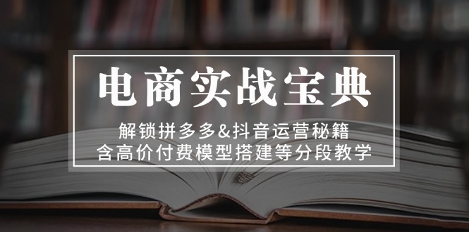 电商实战宝典 解锁拼多多&抖音运营秘籍 含高价付费模型搭建等分段教学-飞鱼网创