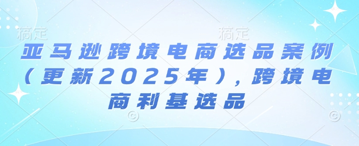 亚马逊跨境电商选品案例(更新2025年3月)，跨境电商利基选品-飞鱼网创