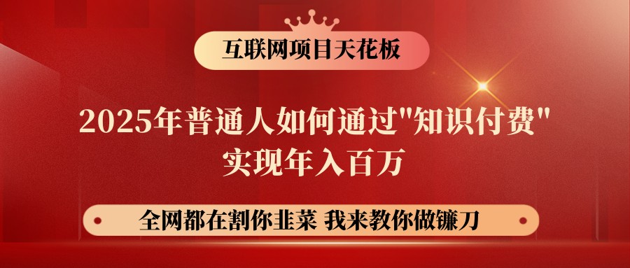 网创项目终点站-镰刀训练营超级IP合伙人，25年普通人如何通过“知识付费”年入百万-飞鱼网创